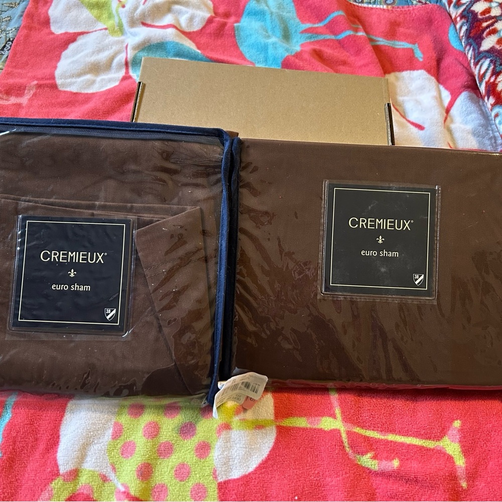 Daniel Cremieux Chocolate Brown Euro Sham Set